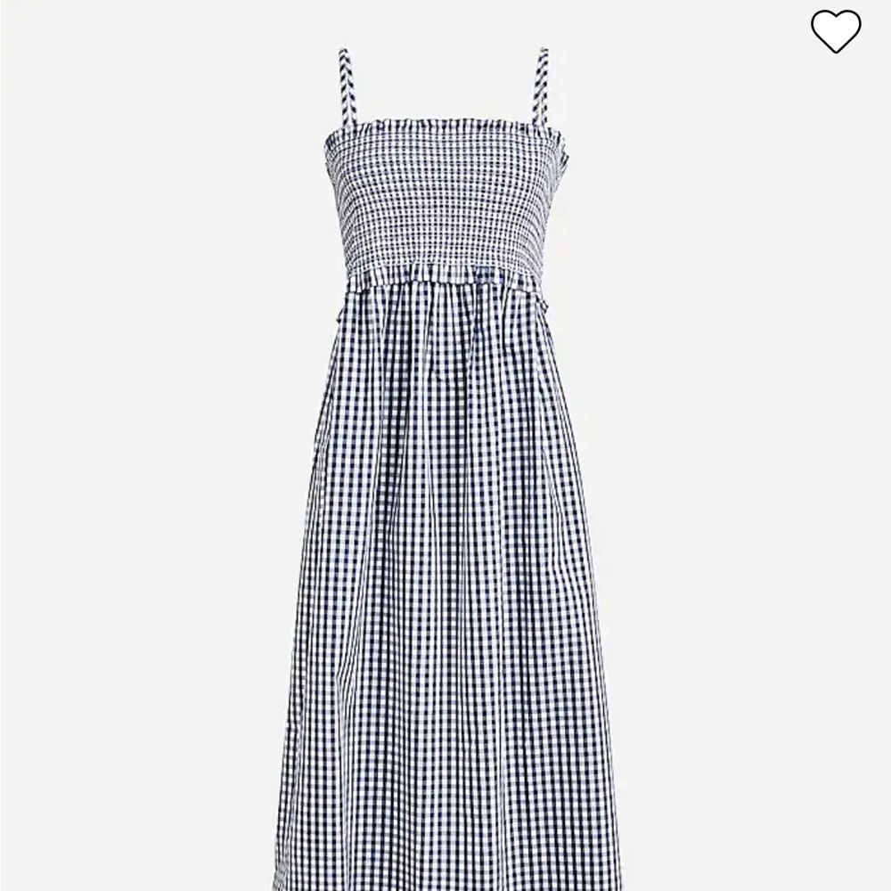 Gingham blue and white j crew dress - never worn